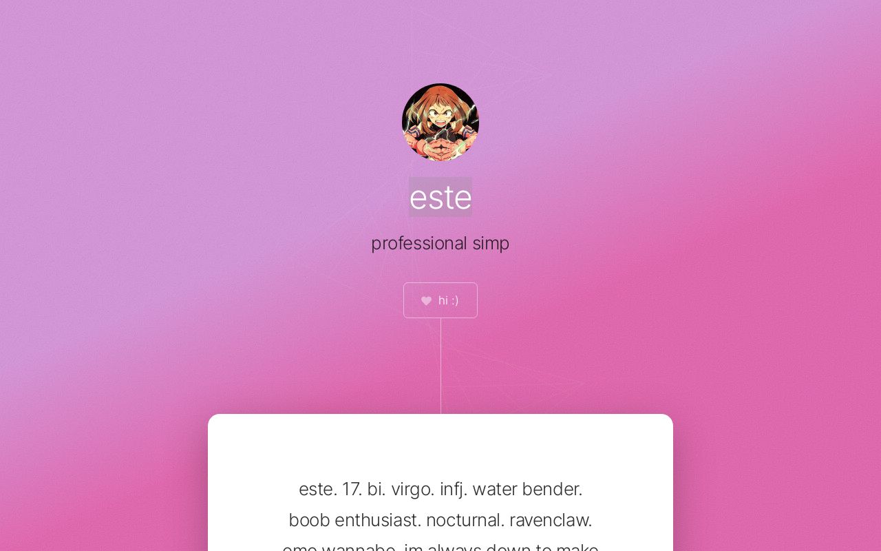 Carrd profile picture for @este